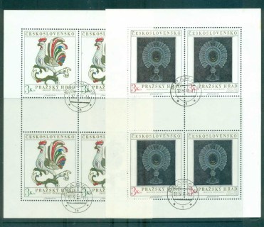 Czechoslovakia-1974-Prague-Castle-Art-2xMS-CTO-lot70601