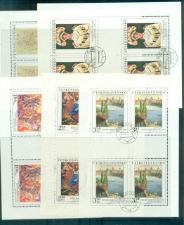 Czechoslovakia-1975-Paintings-5xMS-CTO-lot70616