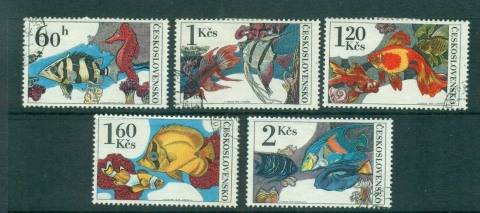 Czechoslovakia-1975-Tropical-Fish-CTO-lot59349