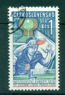 Czechoslovakia-1976-Table-Tennis-CTO-lot59362