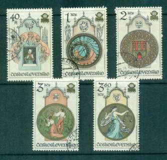 Czechoslovakia-1978-Town-Hall-Clocks-CTO-lot59411