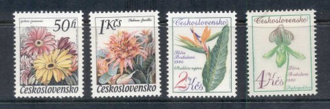 Czechoslovakia-1980-Flowers-MUH