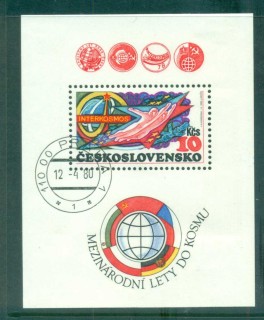 Czechoslovakia-1980-Intercosmos-cooperative-Space-Venture-MS-CTO-lot70626