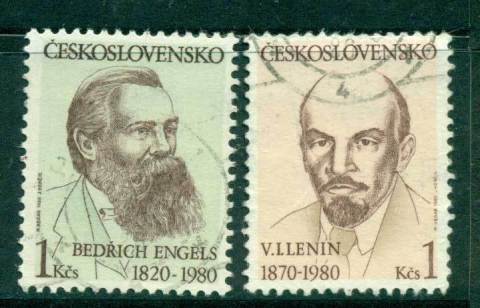 Czechoslovakia-1980-Lenin-Engels-CTO-lot41534