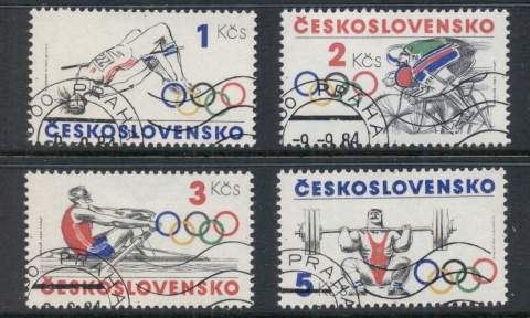 Czechoslovakia-1984-Summer-Olympics-CTO-2