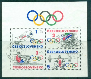 Czechoslovakia-1984-Summer-Olympics-MS-CTO-lot70642