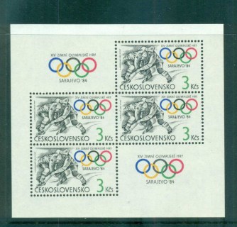 Czechoslovakia-1984-Winter-Olympics-Sarajevo-MS-MUH-lot70563