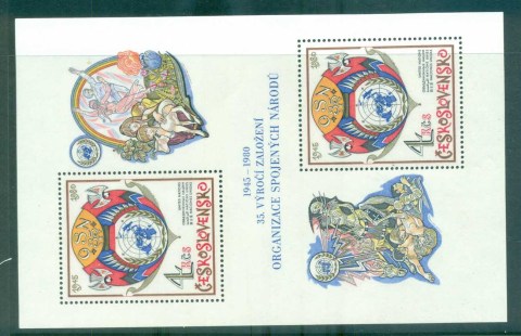 Czechoslovakia-1985-UN-35th-Anniv-MS-MUH-lot70552