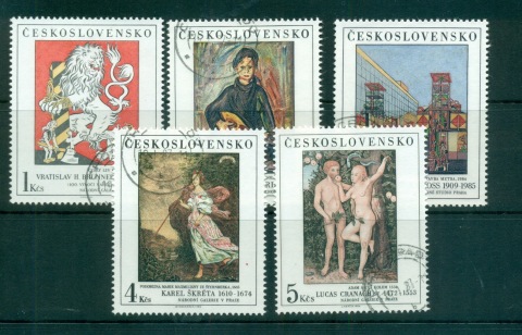 Czechoslovakia-1986-Paintings-CTO-lot72048