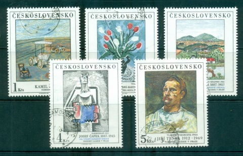 Czechoslovakia-1987-Paintings-CTO-lot72049