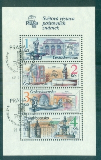 Czechoslovakia-1988-PRAGA-88-Architecture-MS-CTO-lot70656