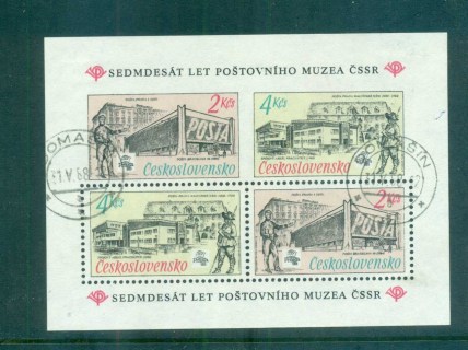 Czechoslovakia-1988-Postal-Museum-MS-CTO-lot70655