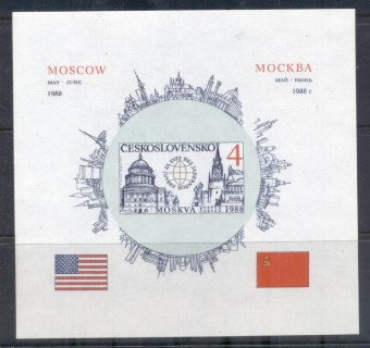 Czechoslovakia-1988-Soviet-US-Summit-Conference-on-Arms-Reduction-IMPERF-MS-MUH