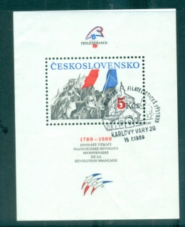 Czechoslovakia-1989-PhilexFrance-MS-CTO-lot70665