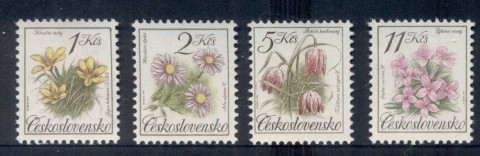 Czechoslovakia-1991-Flowers-MUH