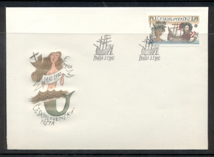 Czechoslovakia-1992-Europa-Columbus-Discovery-of-America-FDC