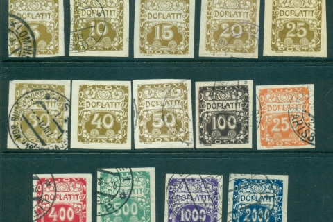 Czechoslovakia-1918-20-Postage-Due-14-MLH-FU-lot37974