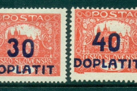 Czechoslovakia-1926-Postage-Due-2-MLH-lot37977