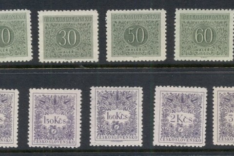 Czechoslovakia-1954-Postage-Dues-MUH