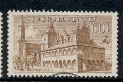 Czechoslovakia-1954-View-of-Telc-FU