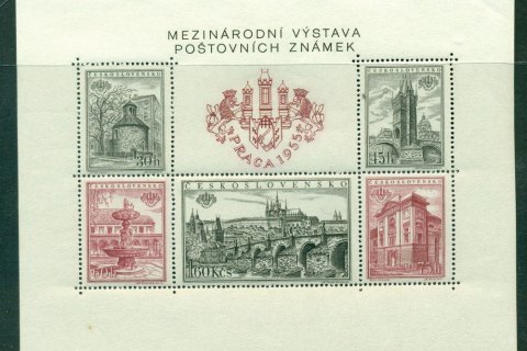 Czechoslovakia-1955-Views-of-Prague-MS-Perf