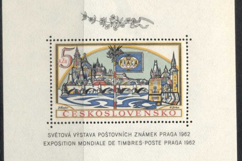 Czechoslovakia-1962-Praga-Stamp-Ex-hinge-thin-MS-MLH