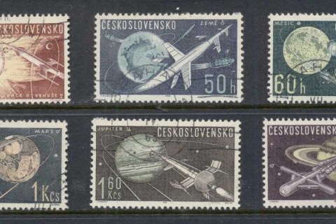 Czechoslovakia-1963-Space-Research-CTO