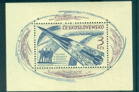 Czechoslovakia-1964-Space-Flight-Voskhod-I-MS-MUH-lot70575