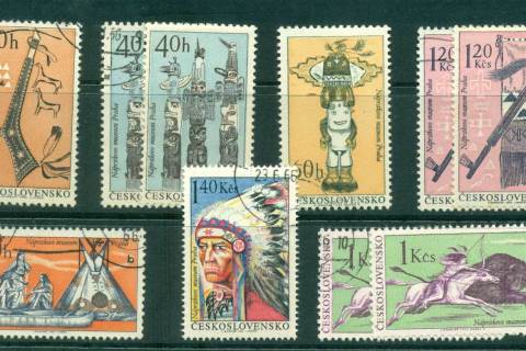 Czechoslovakia-1966-Indian-Art-Asst-MLH-CTO-lot41405