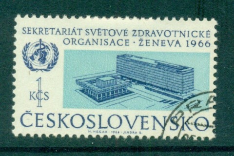Czechoslovakia-1966-WHO-World-Health-Organisation-Headquarters-CTO-lot59157