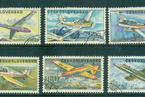 Czechoslovakia-1967-Airplanes-CTO-lot59300