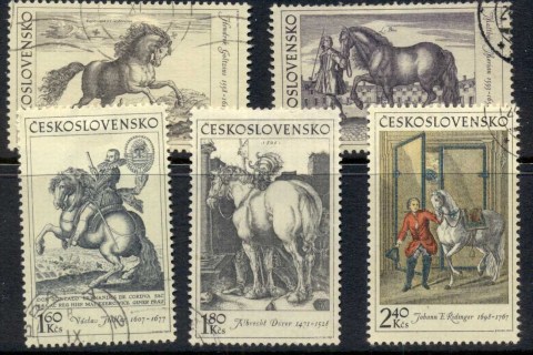 Czechoslovakia-1969-Horse-Engravings-FU
