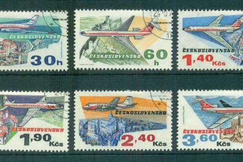 Czechoslovakia-1973-Airplanes-CTO-lot59318