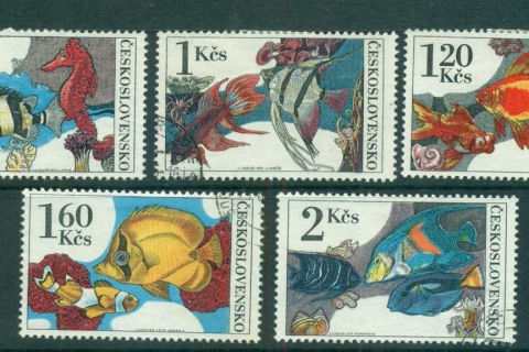 Czechoslovakia-1975-Tropical-Fish-CTO-lot59349