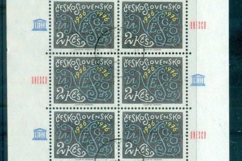 Czechoslovakia-1976-UNESCO-Anniv-MS-CTO-lot70618