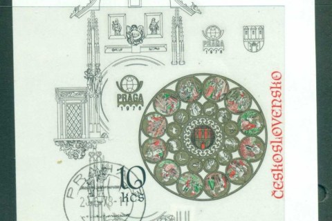 Czechoslovakia-1978-PRAGA-Stamp-Ex-IMPERF-MS-CTO-lot70622