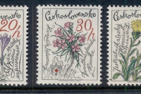Czechoslovakia-1979-Mountain-Flowers-MUH