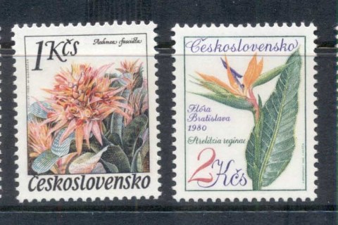 Czechoslovakia-1980-Flowers-MUH