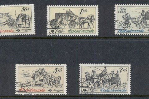 Czechoslovakia-1981-Horse-Carriages-CTO