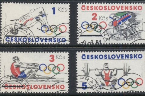 Czechoslovakia-1984-Summer-Olympics-CTO-2