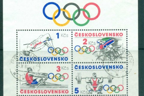 Czechoslovakia-1984-Summer-Olympics-MS-CTO-lot70642