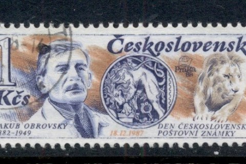 Czechoslovakia-1987-Stamp-Day-CTO