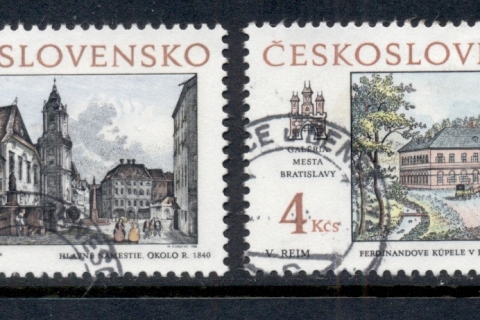 Czechoslovakia-1988-Bratislava-Views-CTO
