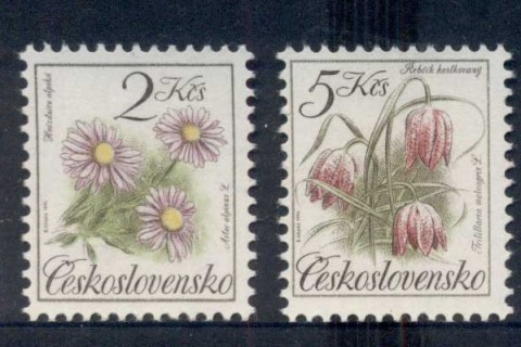 Czechoslovakia-1991-Flowers-MUH