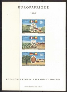 Dahomey 1969 Europ Afrique IMPERF MS