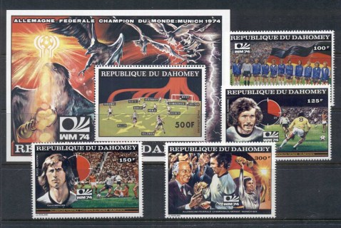 Dahomey 1974 World Cup Soccer Munich + MS