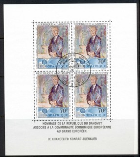 Dahomey 1967 Europ Afrique, Konrad Adenauer MS