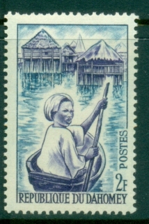 Dahomey-1963-Pictorials-Natives-Occupations-2f-Woman-in-Canoe-MLH