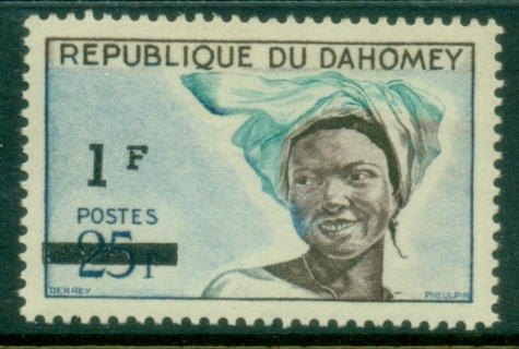 Dahomey-1965-Native-Woman-Surcharged-MUH