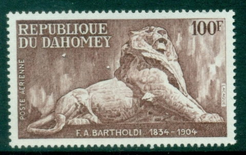 Dahomey-1974-Lion-of-Belfort-MUH